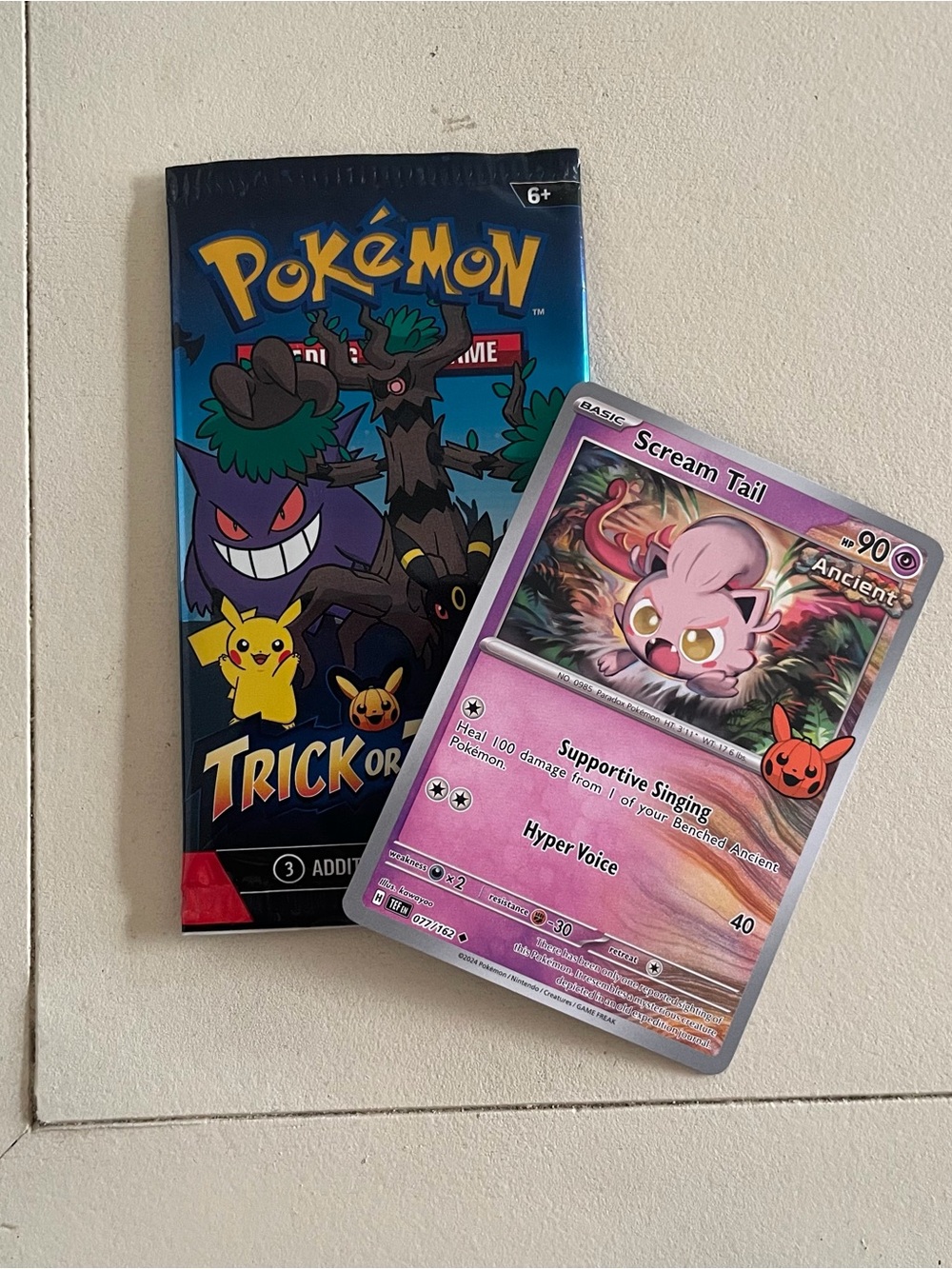 Pokémon Scream Tail Card - Pink
